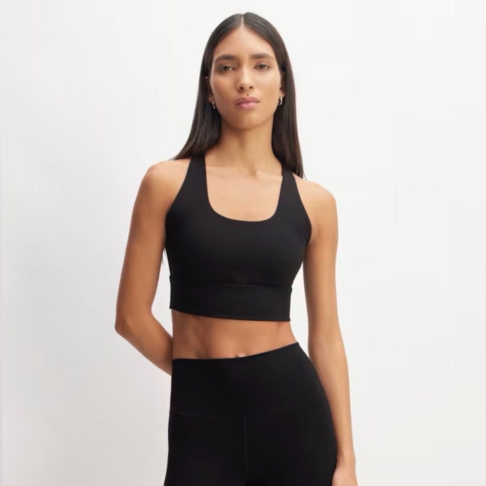 NWT, Everlane The Perform Longline Bra, Black Size S